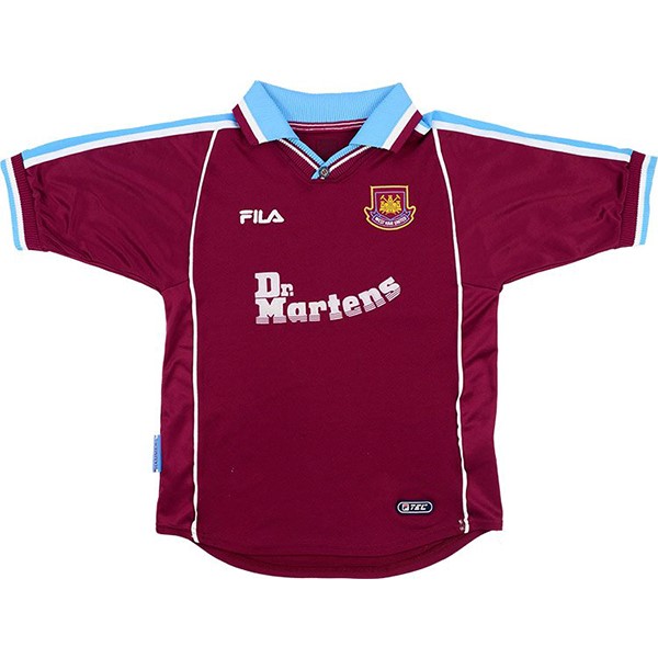 Tailandia Camiseta West Ham United FILA 1st Retro 1999 2000 Rojo
